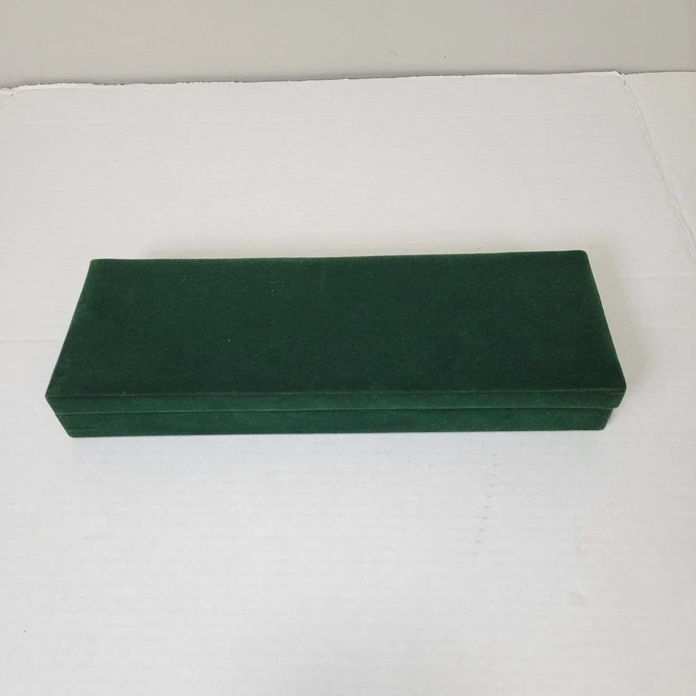 Towle Silver Plated Copenhagen Cake Knife Server Original‎ Green Velvet Box New